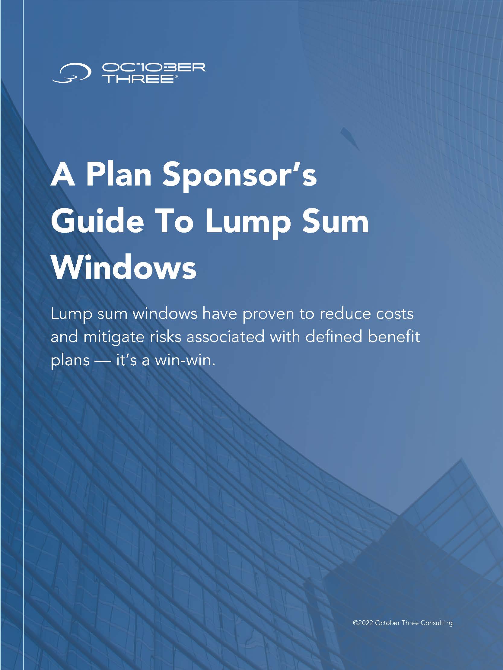 De risking your pension plan through lump sum windows
